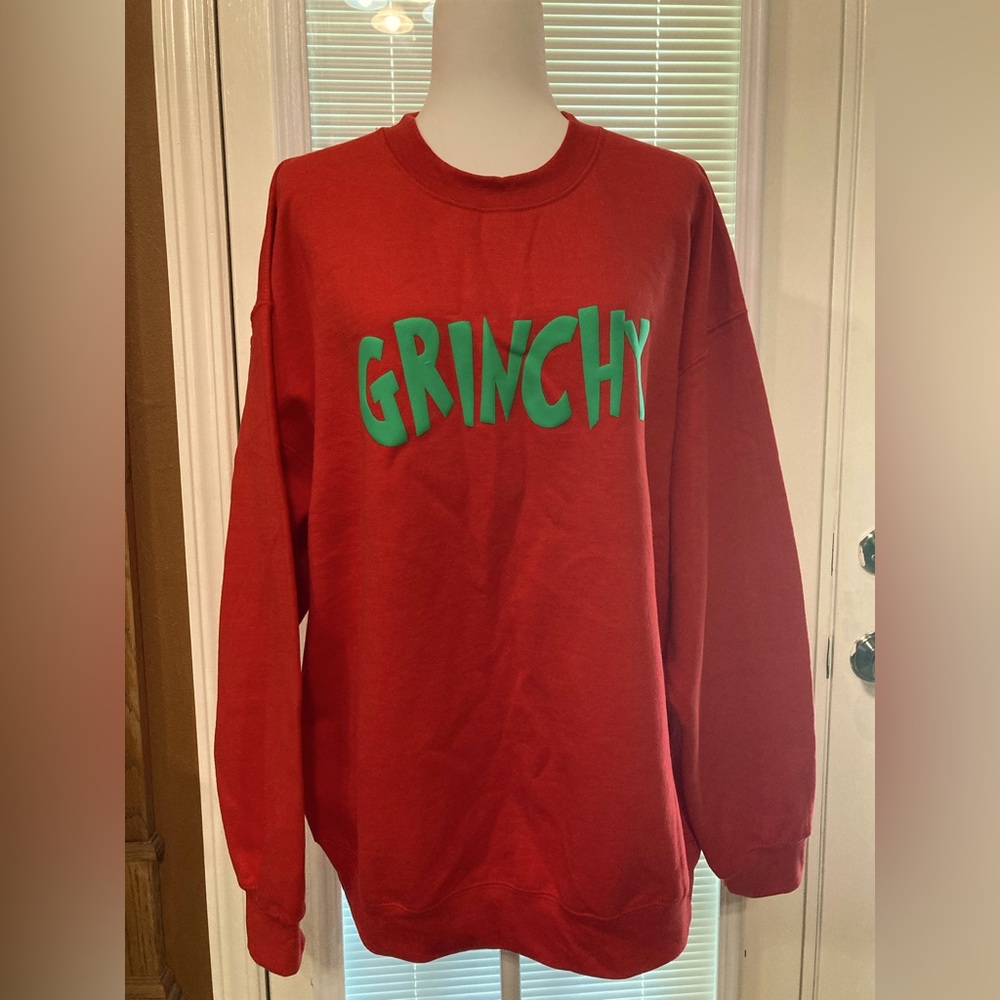 New Grinchy red sweatshirt XL for the Grinch Lover